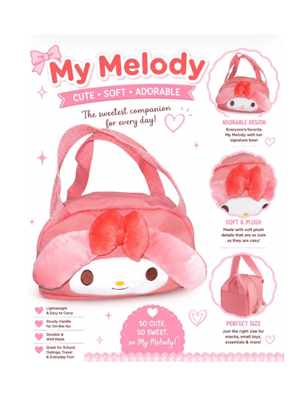 MY MELODY SHOULDER TOTE BAG KAWAII